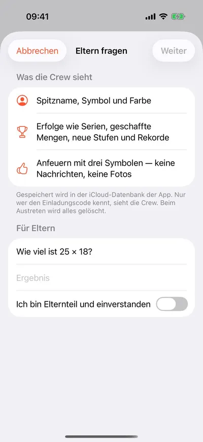 MaxxLevel App — Einwilligung der Eltern vor dem Beitritt zur Crew