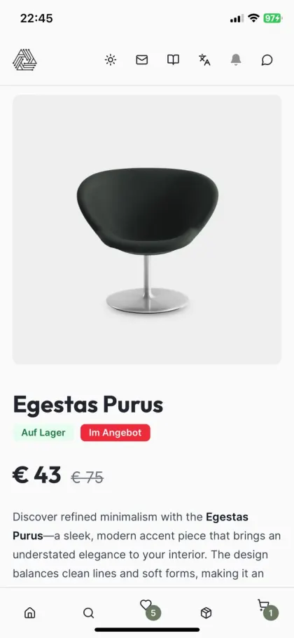 Shopping-App mit KI-Assistent – entwickelt mit Replit — Produktdetail mit Sonderpreis